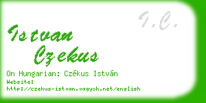 istvan czekus business card