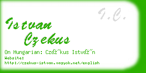 istvan czekus business card